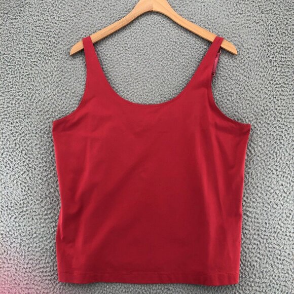 Chicos Tank Womens 3 US XL Red Scoop Neck Sleeveless Adjustable Cami Travel Top - Picture 1 of 11